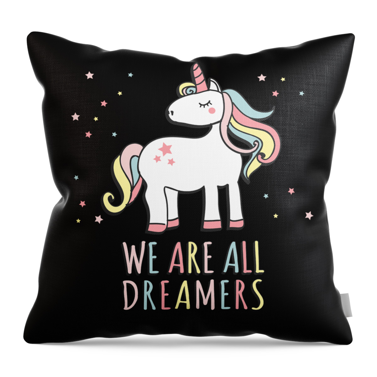 Funny Throw Pillow featuring the digital art We Are All Dreamers Daca by Flippin Sweet Gear