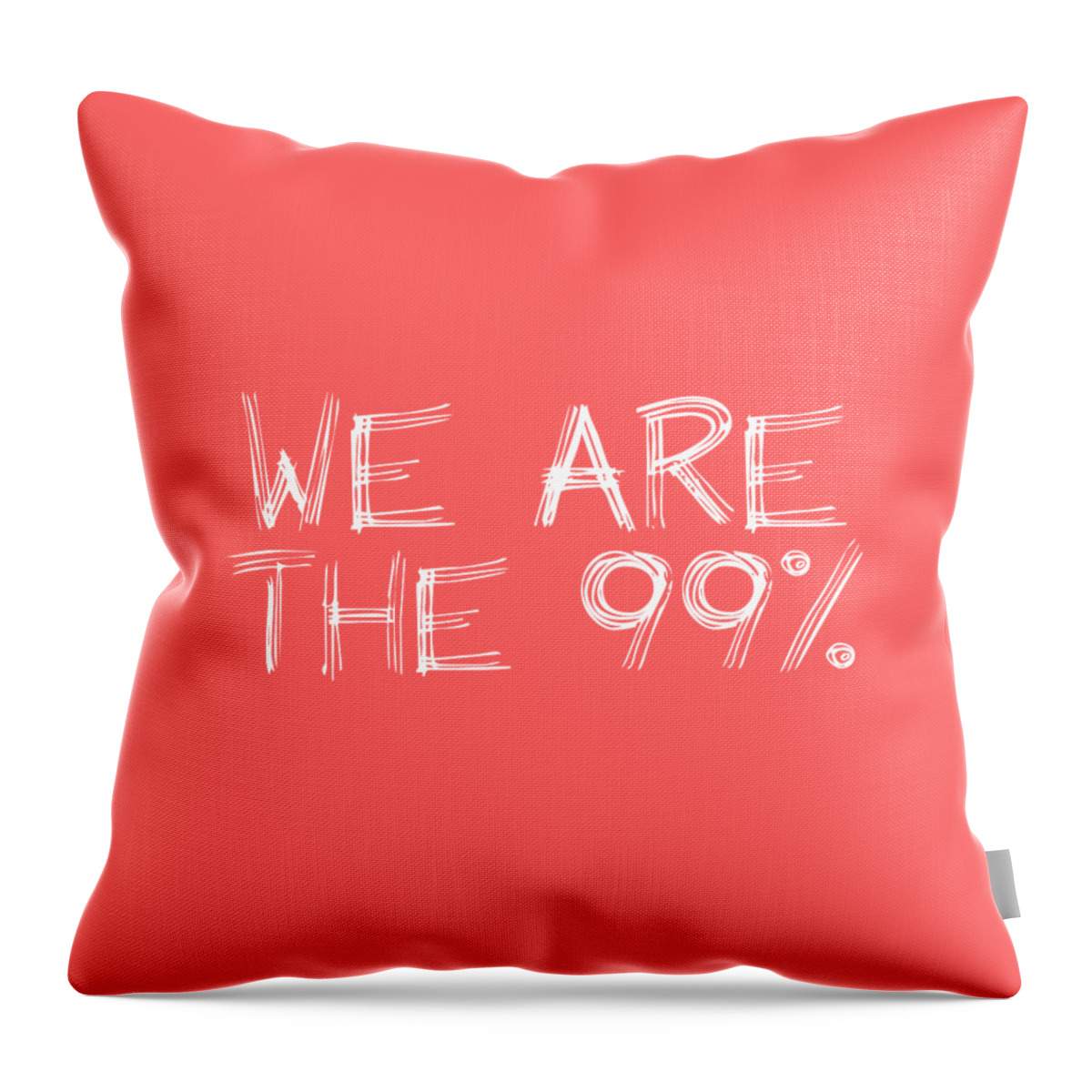 We Are The 99 Throw Pillow featuring the digital art We Are The 99 Percent by Az Jackson