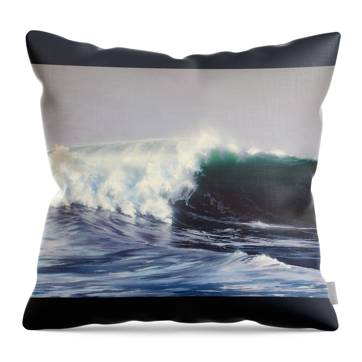The Wedge Throw Pillow featuring the painting Wedge by Philip Fleischer