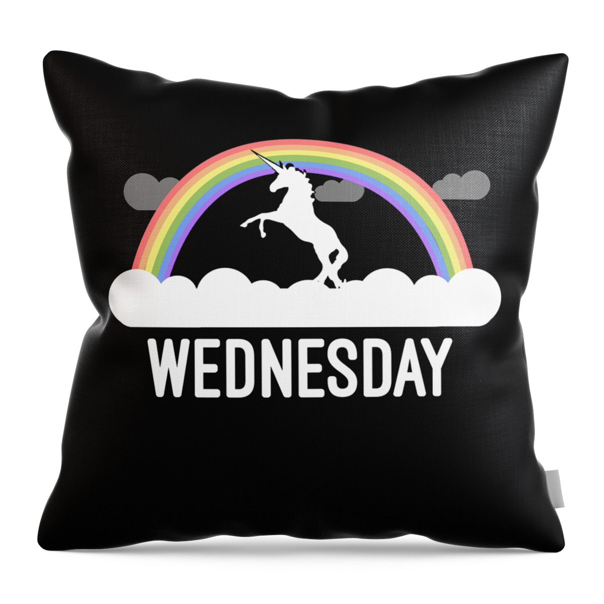 Funny Throw Pillow featuring the digital art Wednesday by Flippin Sweet Gear