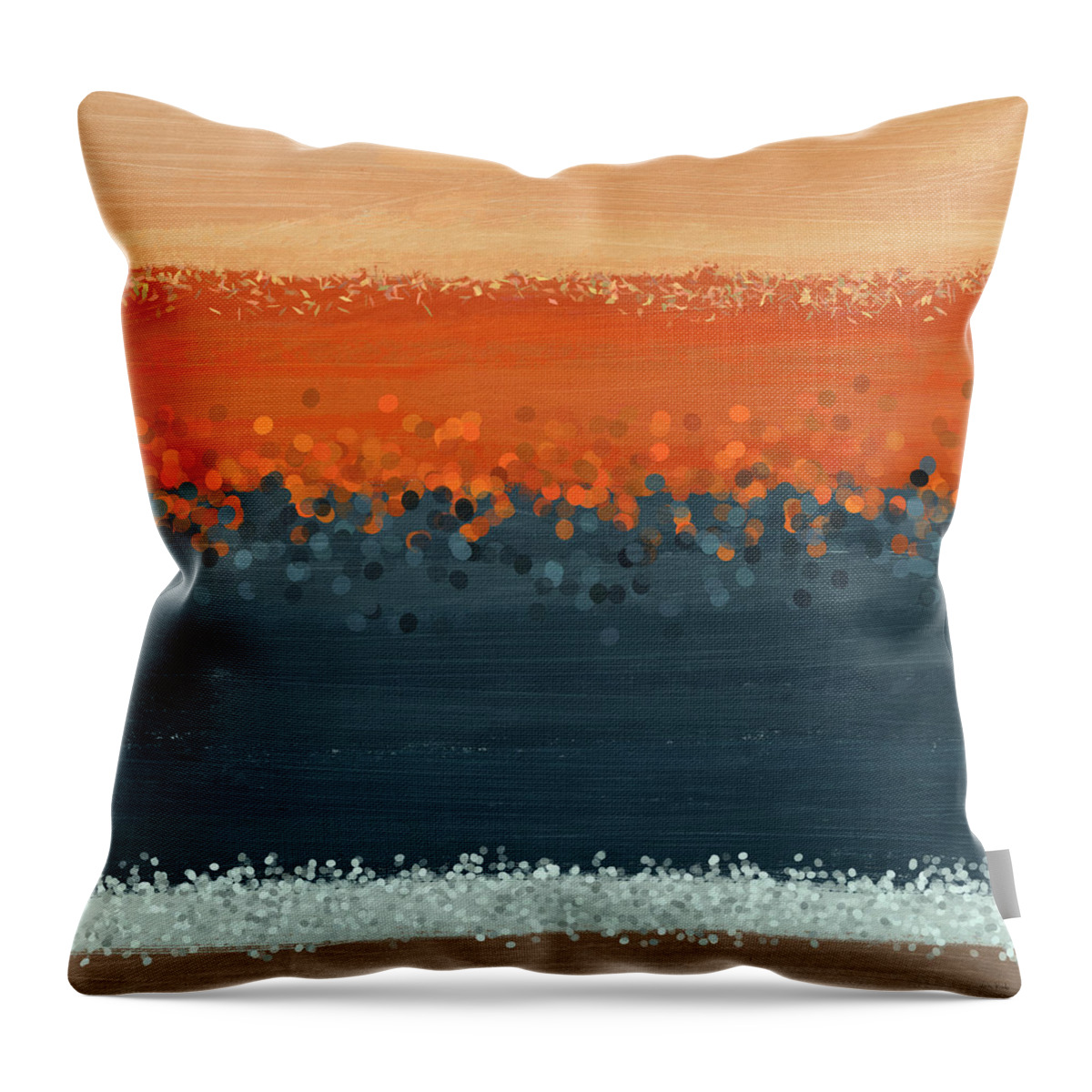 Abstract Throw Pillow featuring the painting Western Edge 2- Art by Linda Woods by Linda Woods
