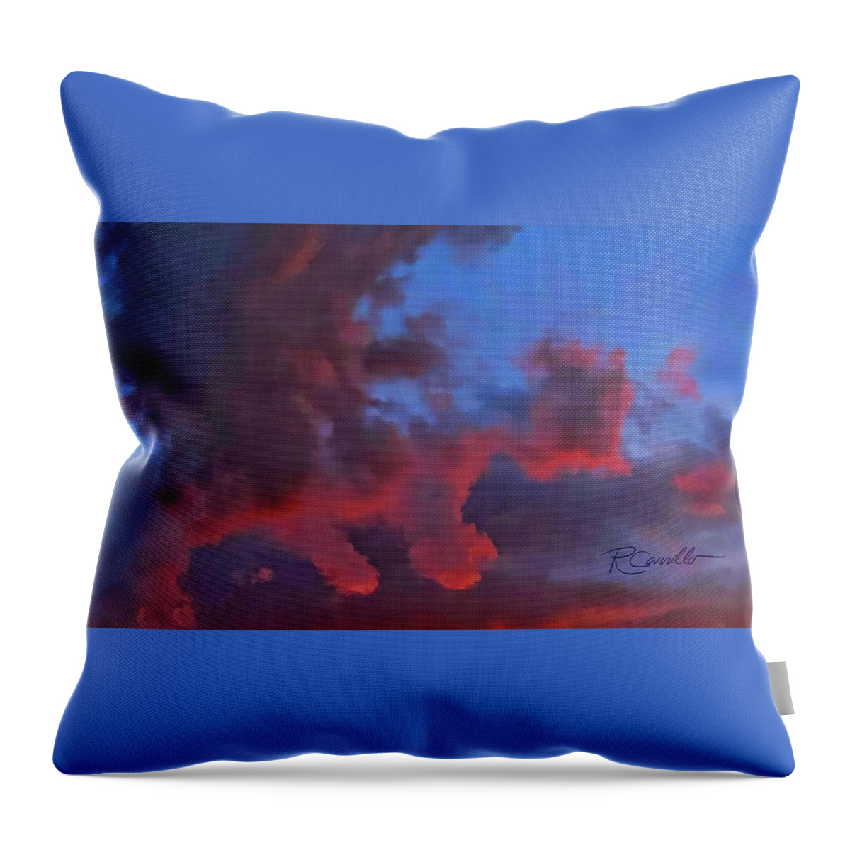 Sunsets Clouds Storms Clouds Clouds In Motion Throw Pillow featuring the photograph What Do You See Sunset by Ruben Carrillo