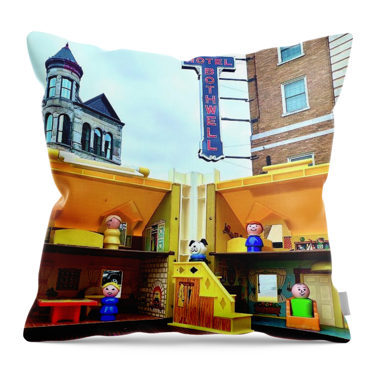 Fisher Price Throw Pillow featuring the photograph When I Dream Of Sedalia by Brett Butler