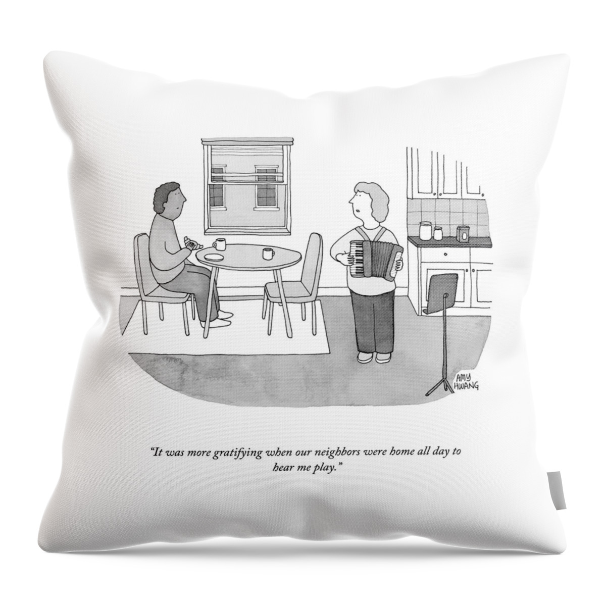 When Our Neighbors Were Home Throw Pillow