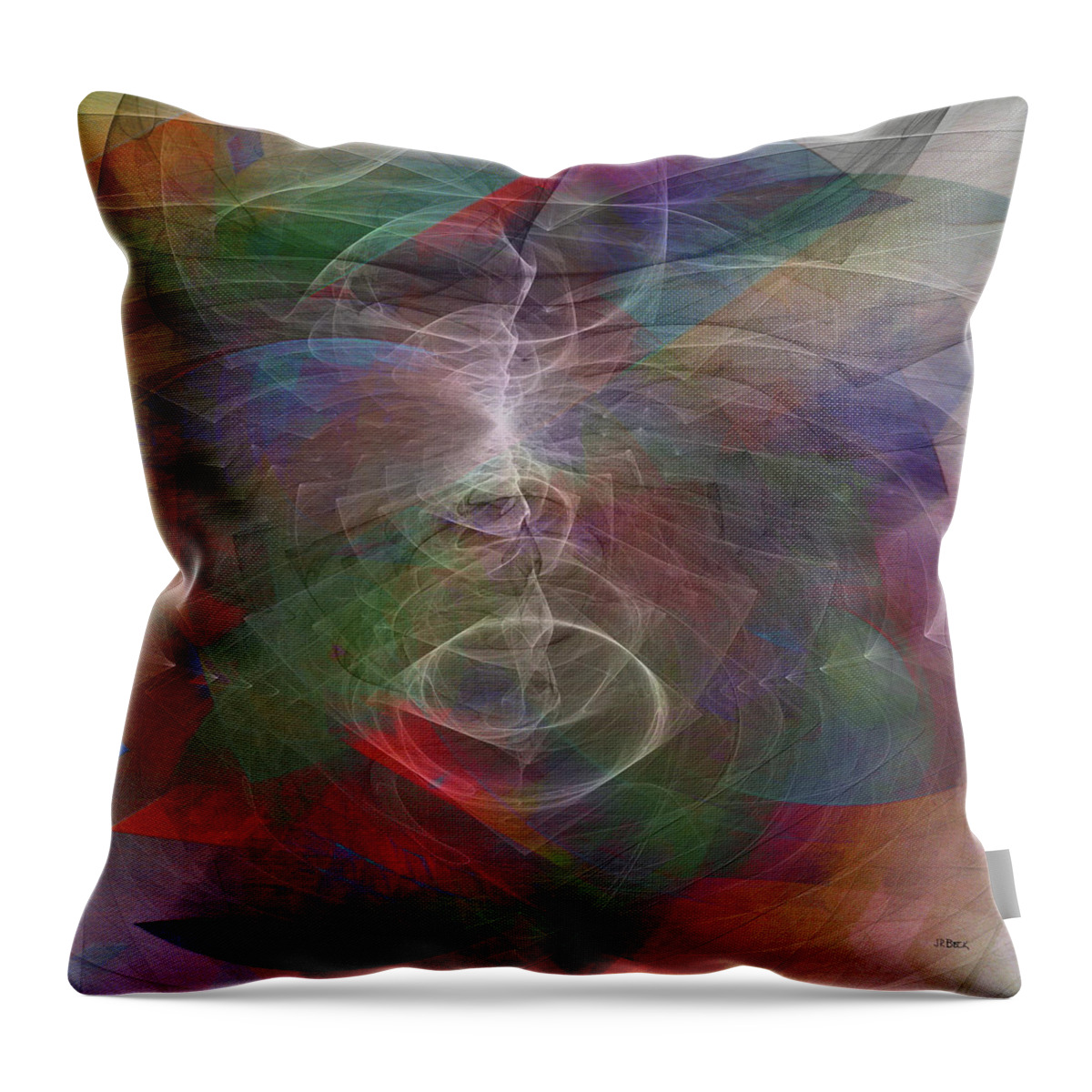 White Lightning Throw Pillow featuring the digital art White Lightning - Square Version by Studio B Prints
