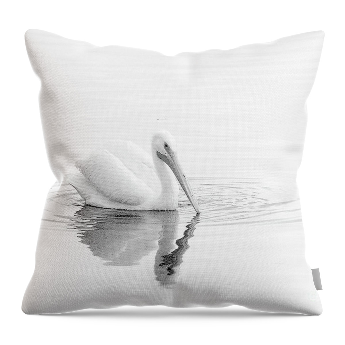 Fauna Throw Pillow featuring the digital art White on White by Mariarosa Rockefeller