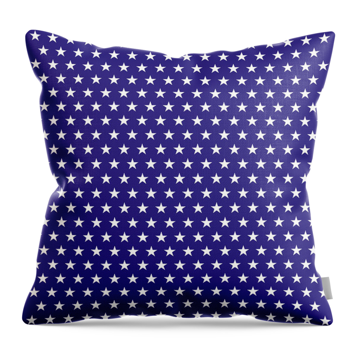 Abstract Throw Pillow featuring the photograph White stars on blue background by Amanda Mohler