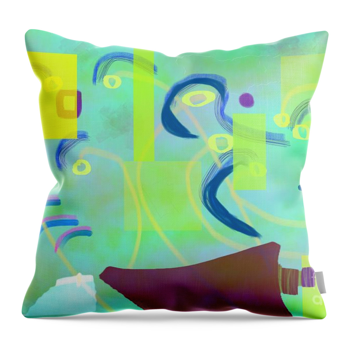 Abstract Art Throw Pillow featuring the digital art Why Are You Not Dancing by Jeremiah Ray