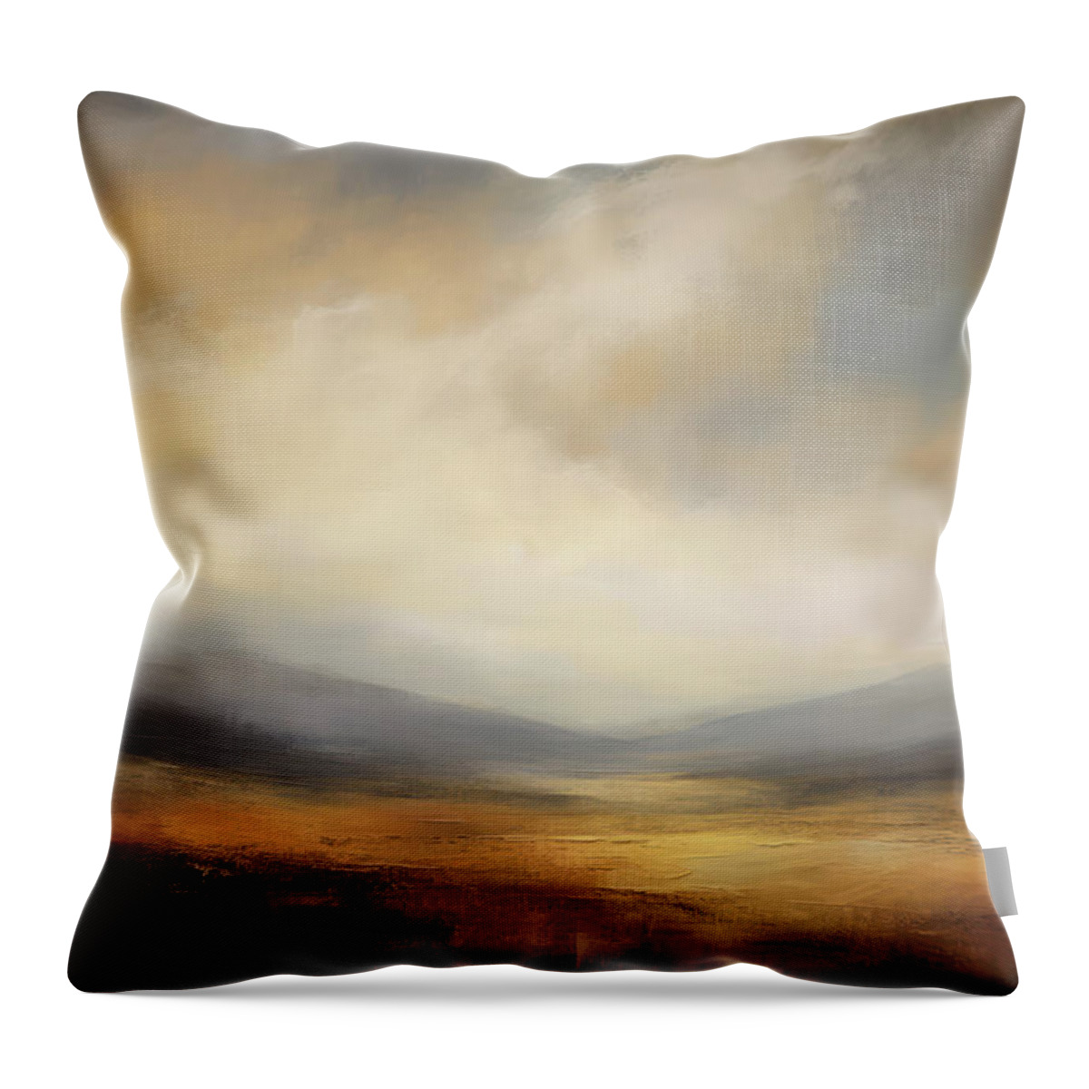 Wide Open Spaces Throw Pillow featuring the painting Wide Open Spaces Desert Dreams 2 by Jai Johnson