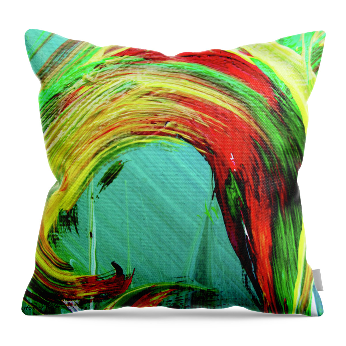 Flower Throw Pillow featuring the painting Wildflower In The Meadow by Melinda Firestone-White