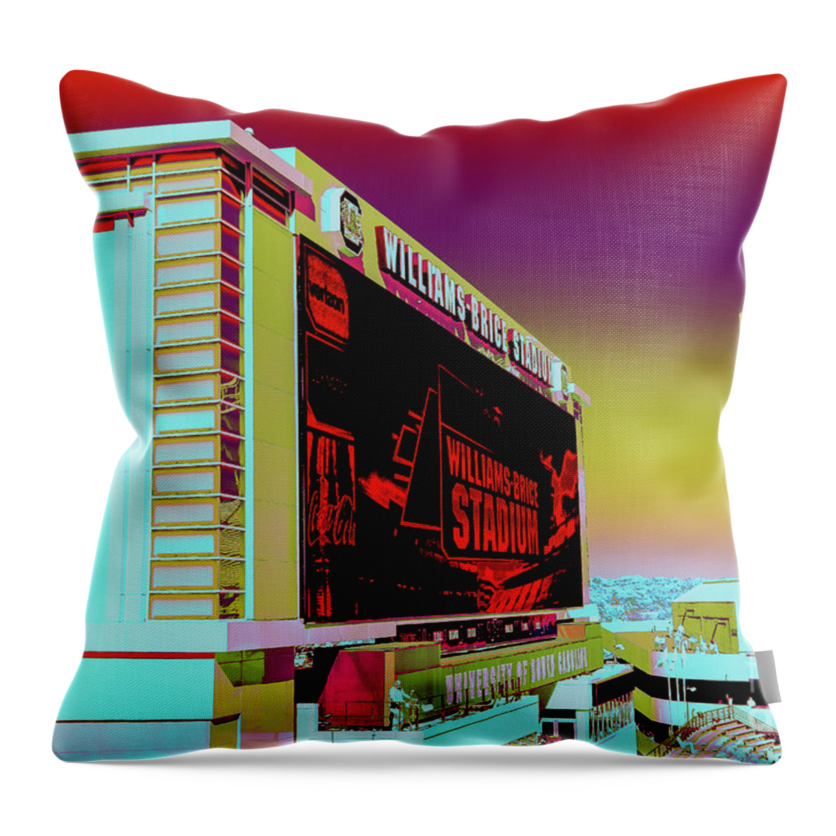 Usc Throw Pillow featuring the photograph Williams - Brice Stadium #24 by Charles Hite
