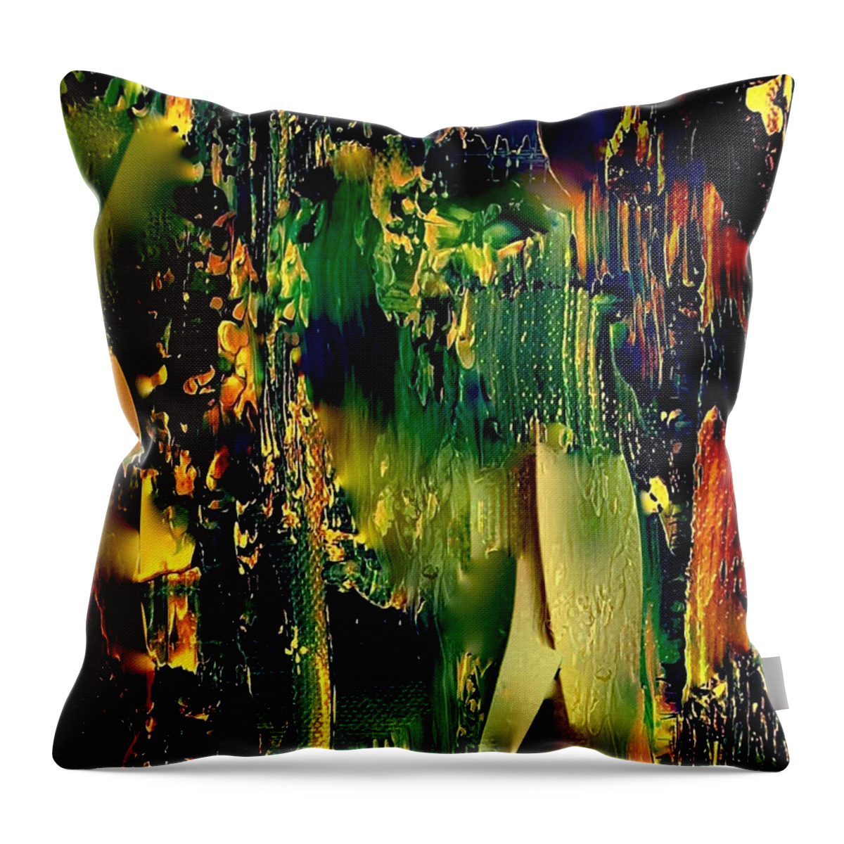 A-fine-art Throw Pillow featuring the mixed media Willing and Obedient by Catalina Walker