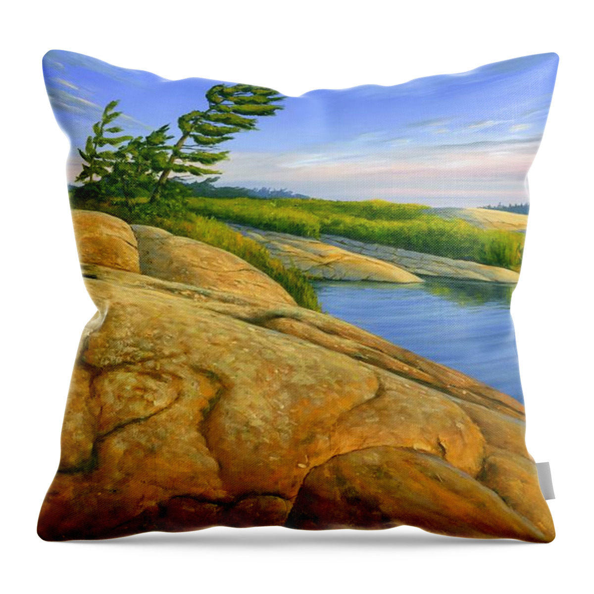 Wind Throw Pillow featuring the painting Wind Swept by Michael Swanson