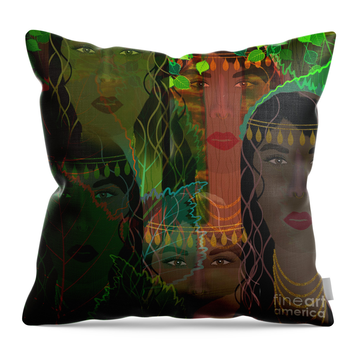 Woman Throw Pillow featuring the mixed media Windows Of Woman by Diamante Lavendar