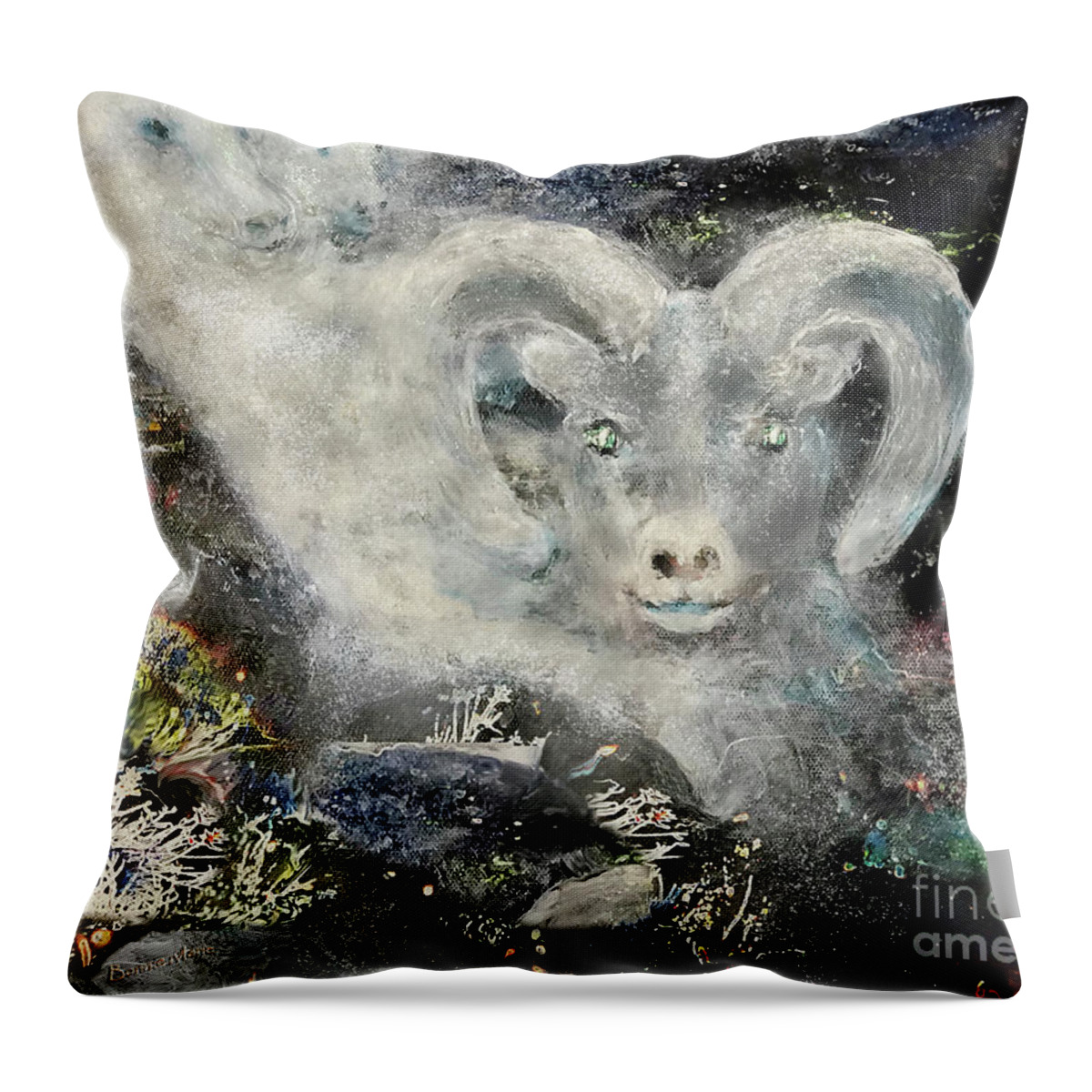 Clouds Of Change Throw Pillow featuring the painting Mists of Change by Bonnie Marie