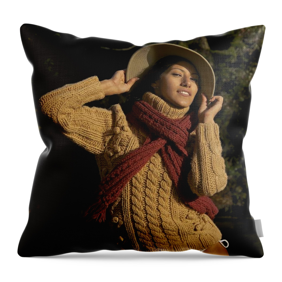 Photography Throw Pillow featuring the photograph Winter Bikini by Sean Griffin