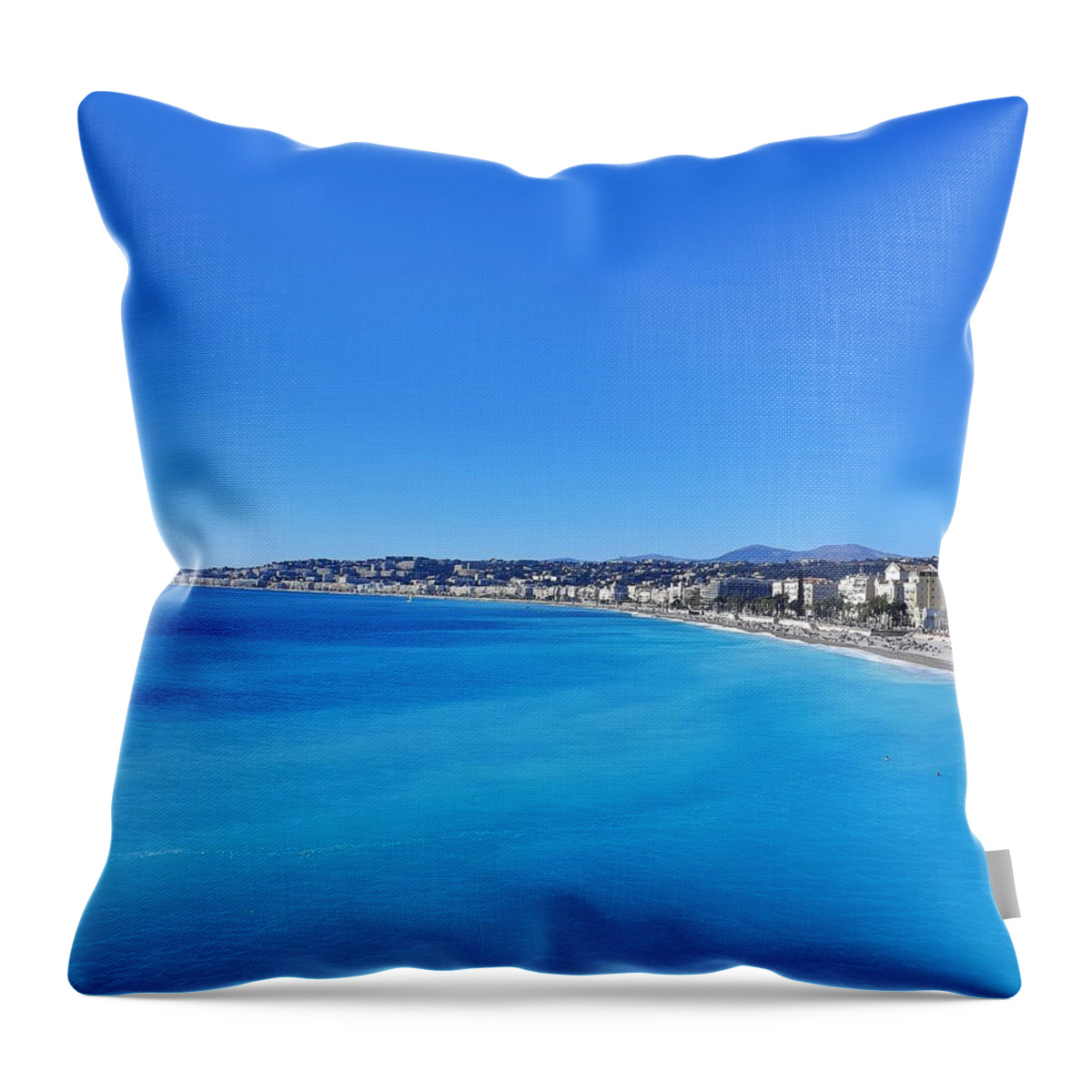 Nice Throw Pillow featuring the photograph Winter Blues by Andrea Whitaker