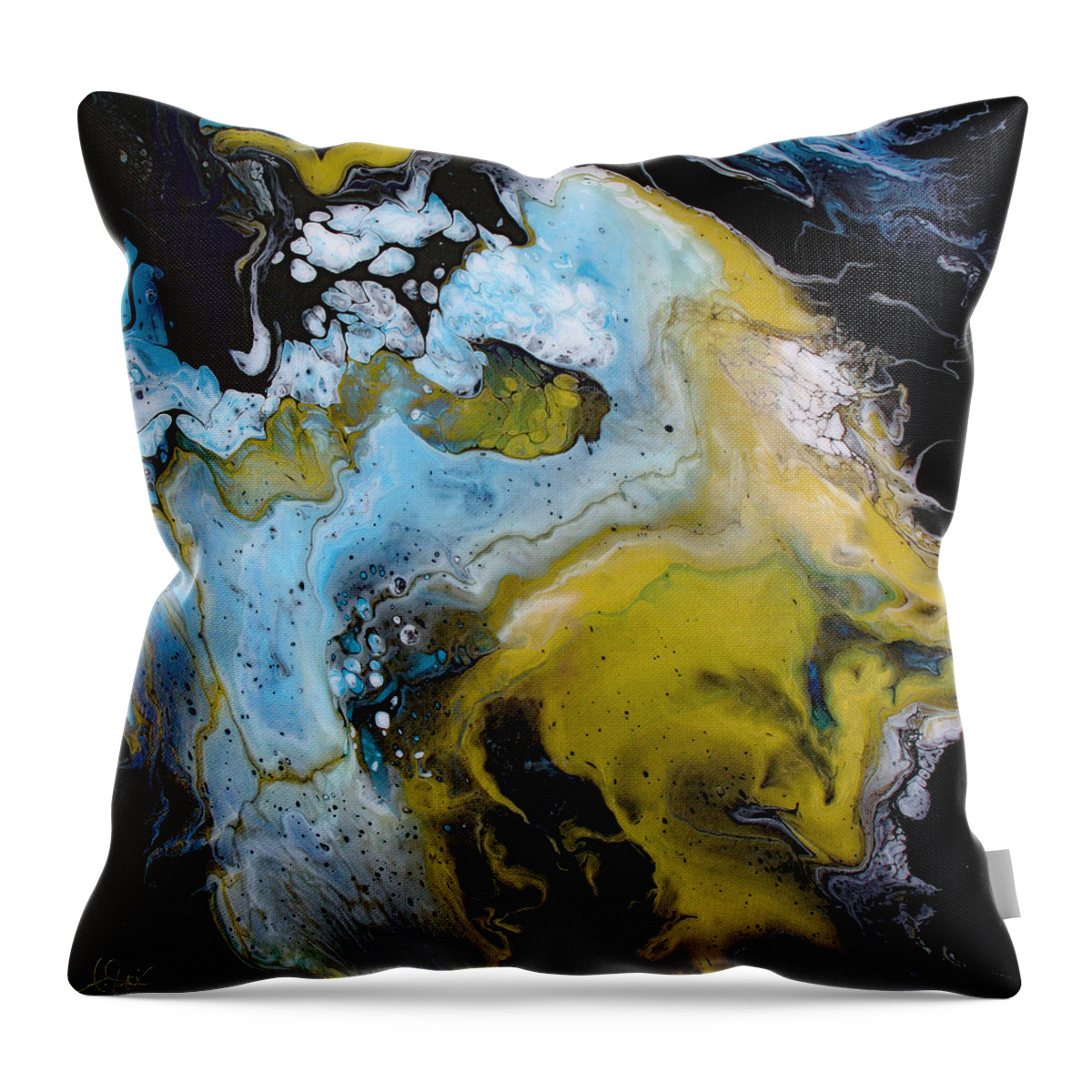 Houston Throw Pillow featuring the painting Winter is Coming by Allison Fox
