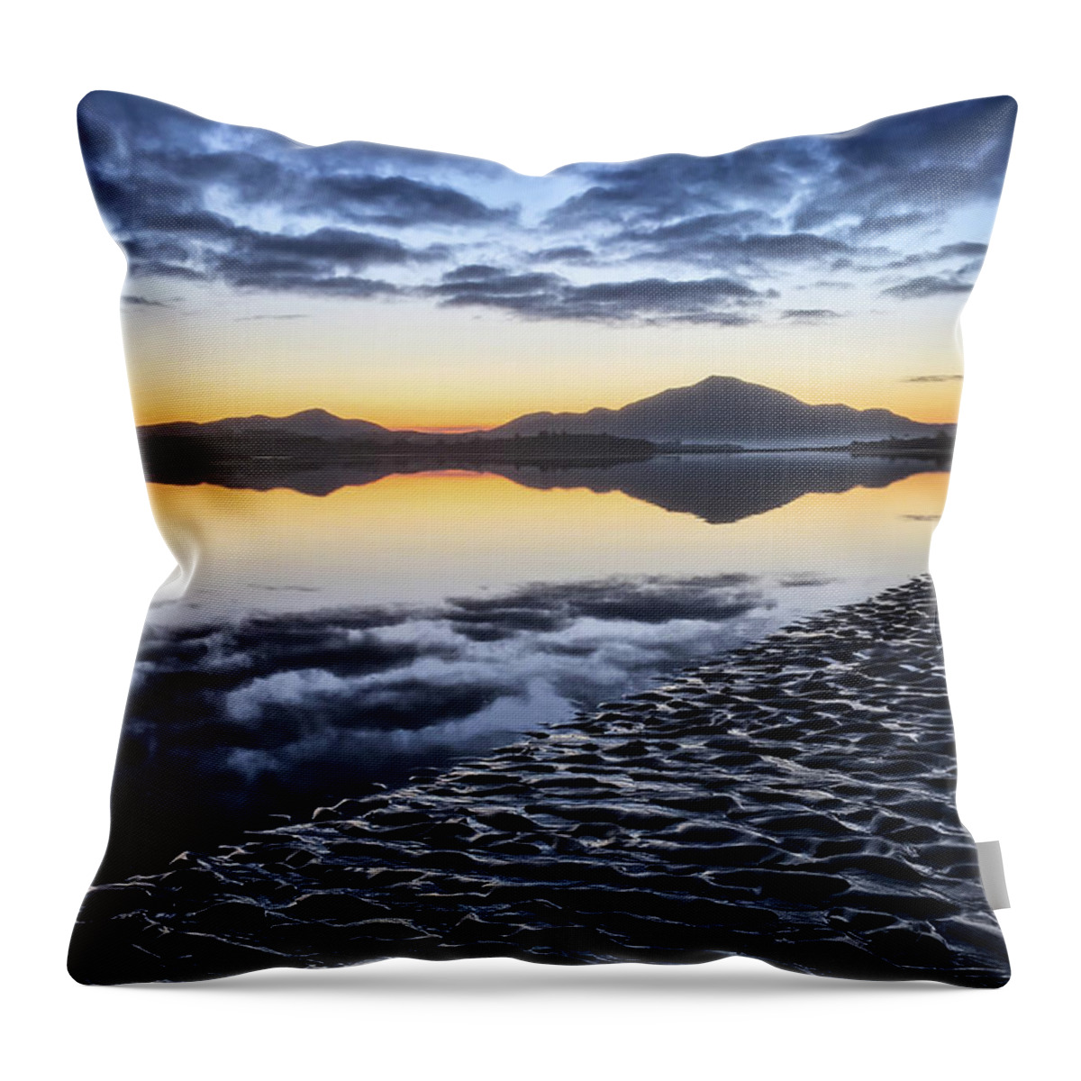 Donegal Throw Pillow featuring the photograph Winter Light - Sheephaven Bay, Donegal by John Soffe