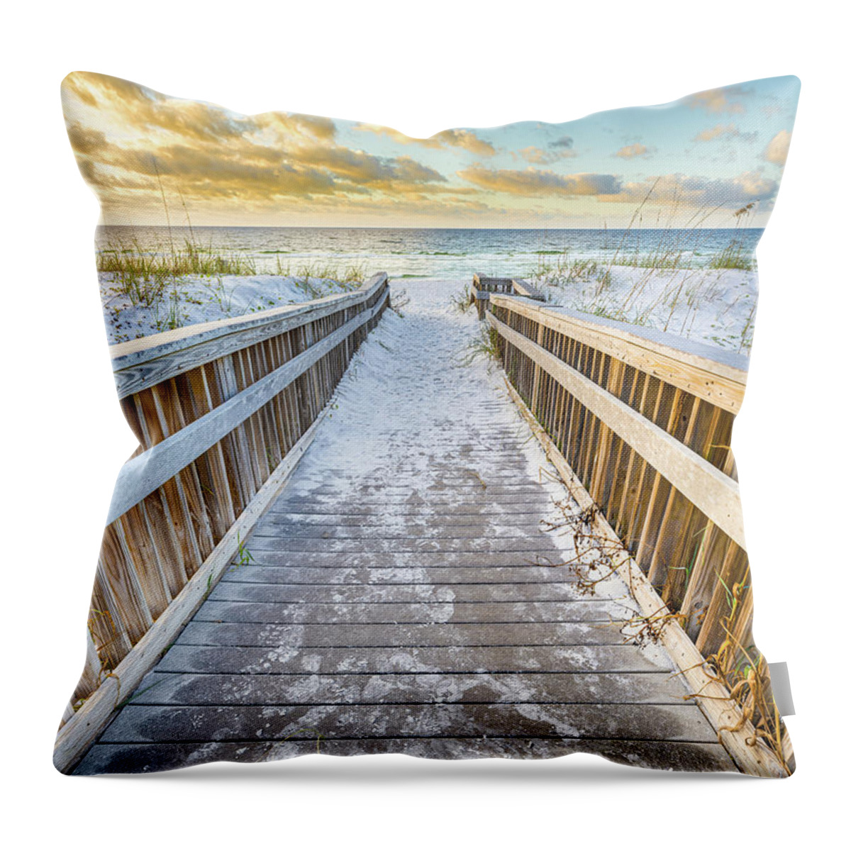 Beach Throw Pillow featuring the photograph Path To The Beach by Jordan Hill