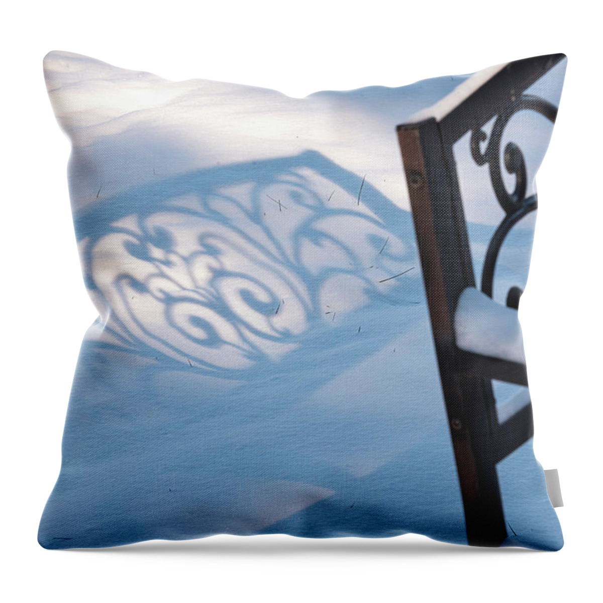 Snow Throw Pillow featuring the photograph Winter Scene by Minnie Gallman