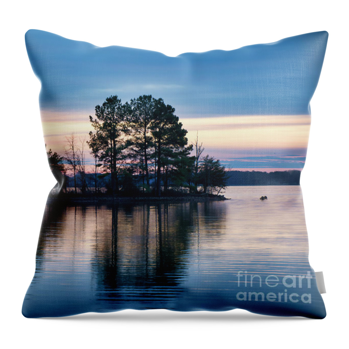 Lake Throw Pillow featuring the photograph Winter Sky on Lake Norman by Amy Dundon