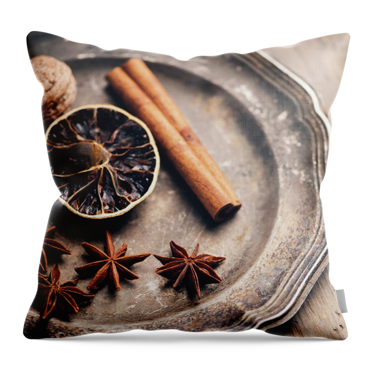 Spices Throw Pillow featuring the photograph Winter spices by Jelena Jovanovic