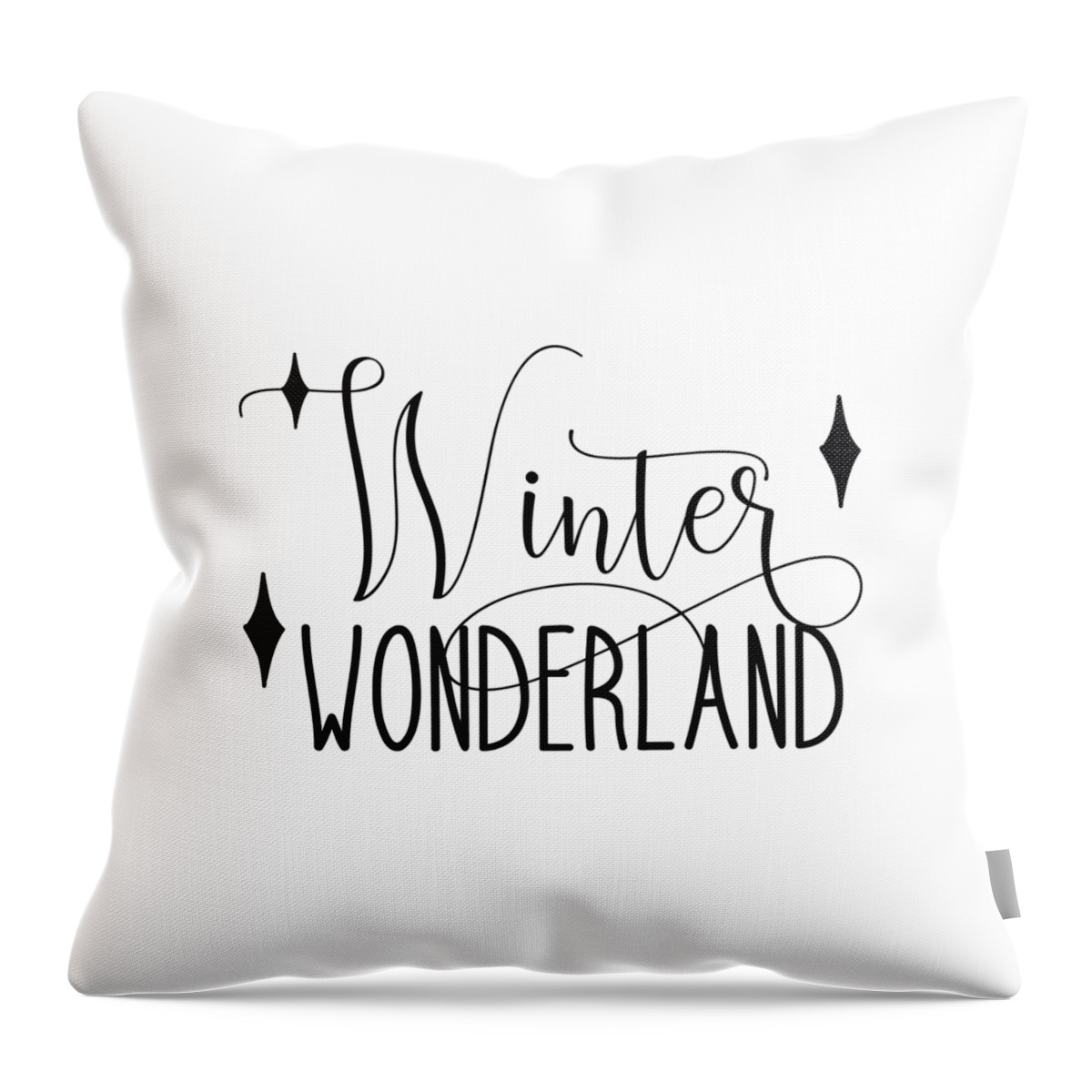 Merry Christmas Throw Pillow featuring the digital art Winter Wonderland Merry Christmas Gifts by Caterina Christakos