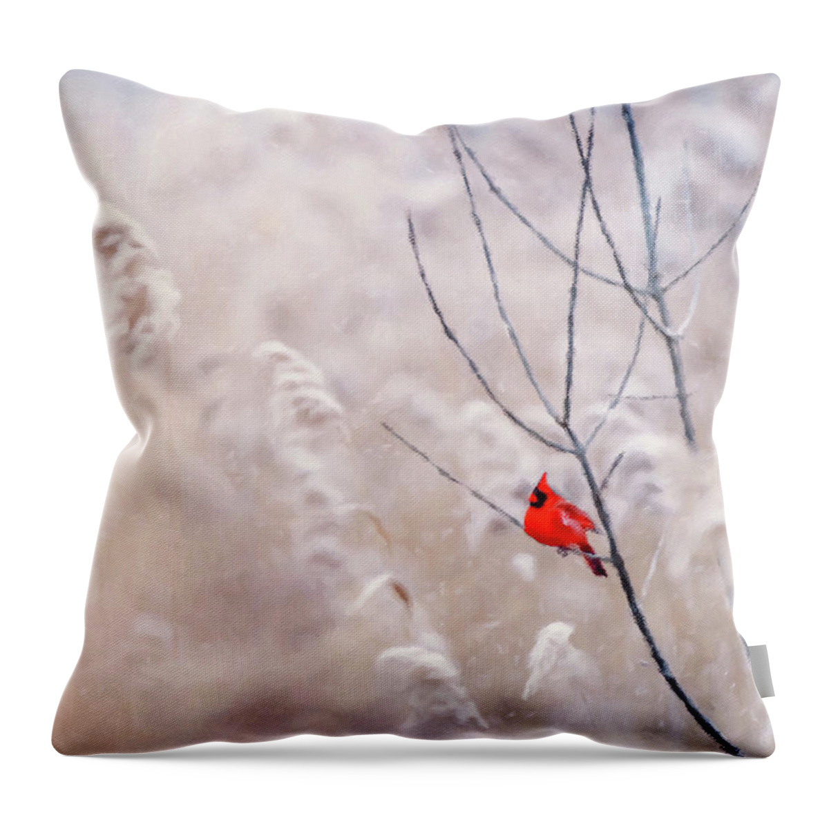 Winter's Keep Throw Pillow featuring the painting Winter's Keep by Susan Maxwell Schmidt