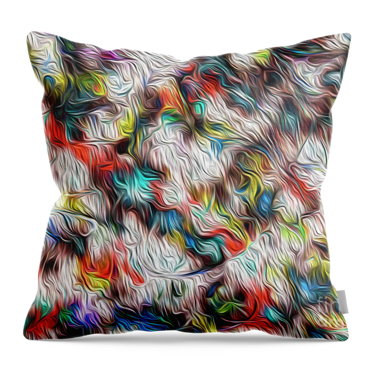 Transition Throw Pillow featuring the mixed media Winter's Transition by Toni Somes