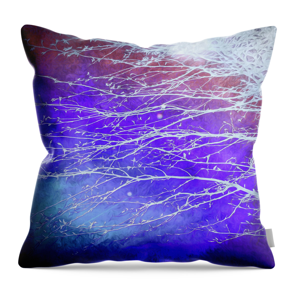 Winter's Twilight Throw Pillow featuring the digital art Winter's Twilight by Susan Maxwell Schmidt