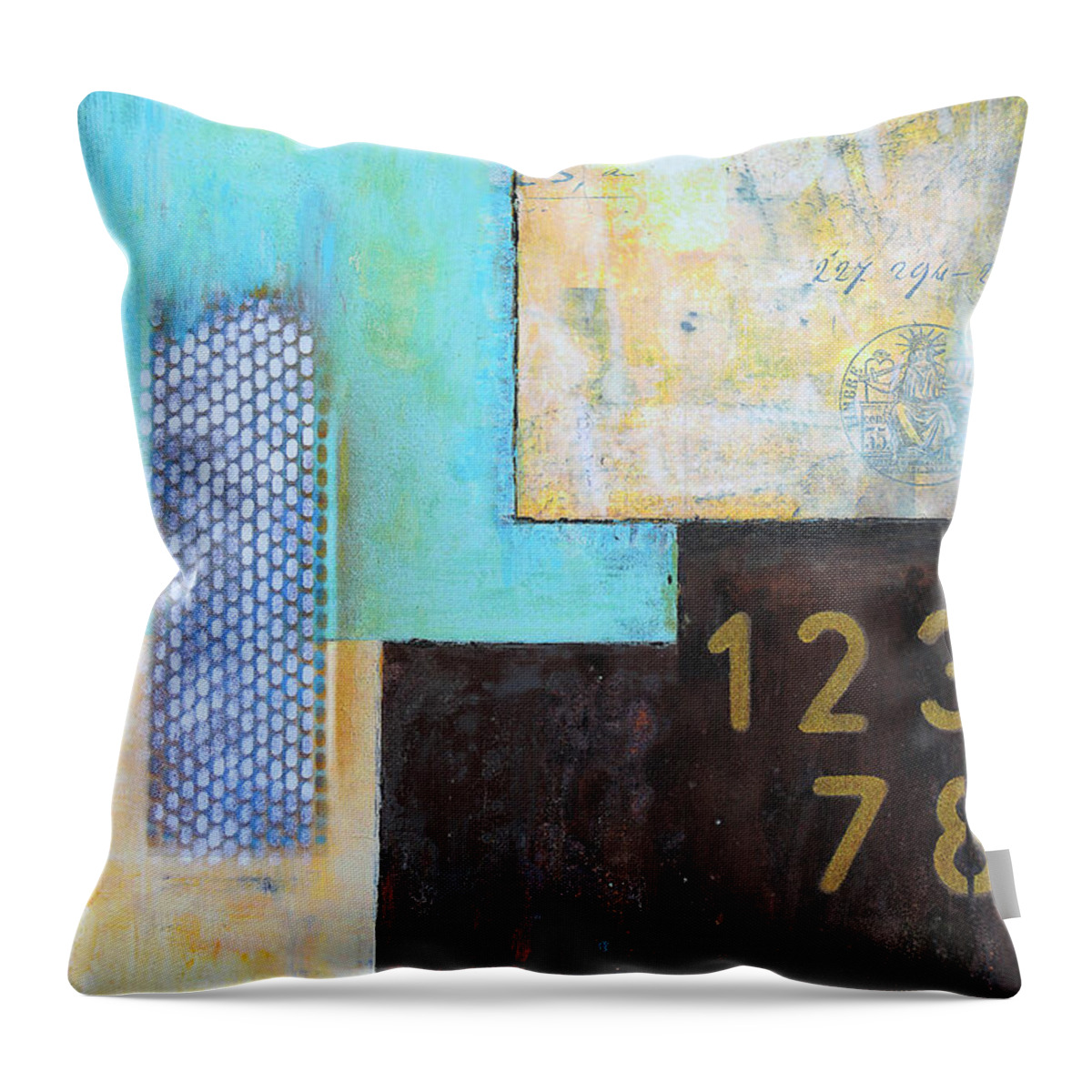 Acrylic Throw Pillow featuring the painting Without Meaning by Jutta Maria Pusl