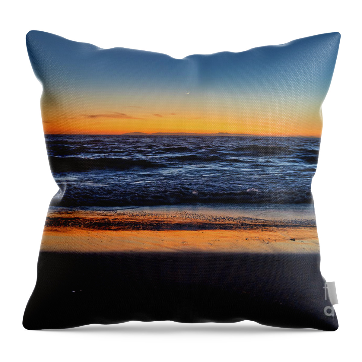 Laguna Beach Throw Pillow featuring the photograph Woods Cove Sunset Art Print by Abigail Diane Photography