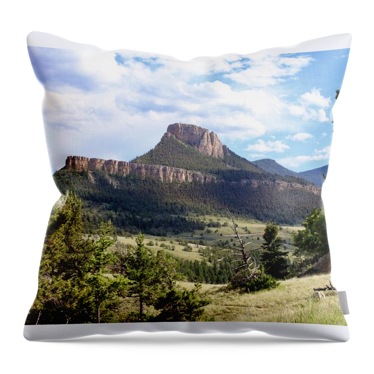 Mountain Throw Pillow featuring the photograph Wrap Around Mountain by Yvonne M Smith