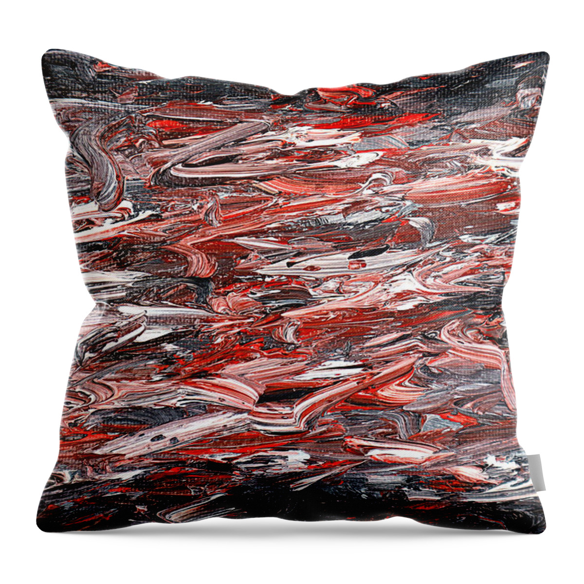 Oil Throw Pillow featuring the painting Abstract 27 by Patrick J Murphy