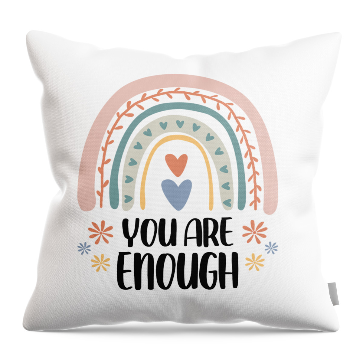 Mental Health Throw Pillow featuring the digital art Yarani - You Are Enough Mental Health Matters by Sambel Pedes