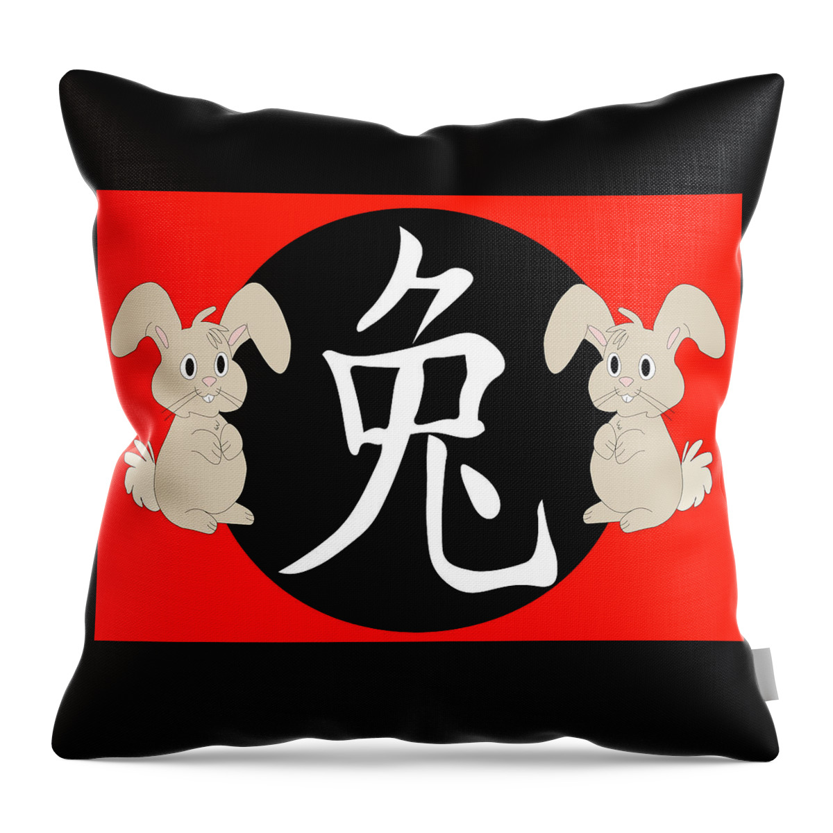 Rabbit Throw Pillow featuring the photograph Year of the Rabbit by Karen Foley