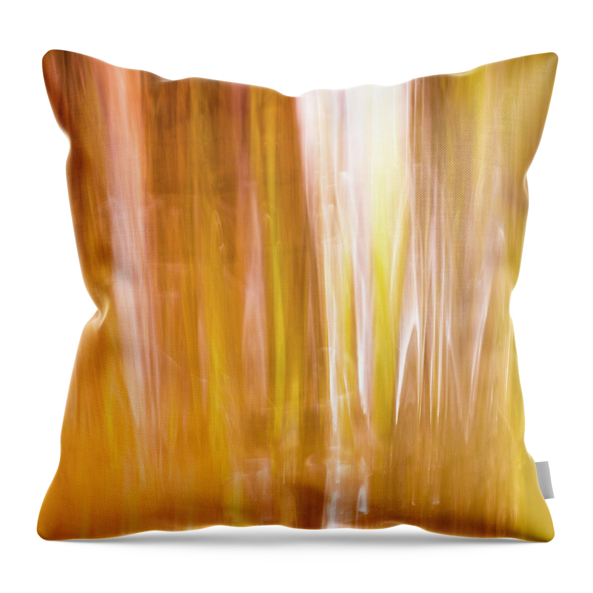 Abstract Throw Pillow featuring the photograph Yellow lights and shades - abstract pattern in motion, imc photo by Cristina Stefan