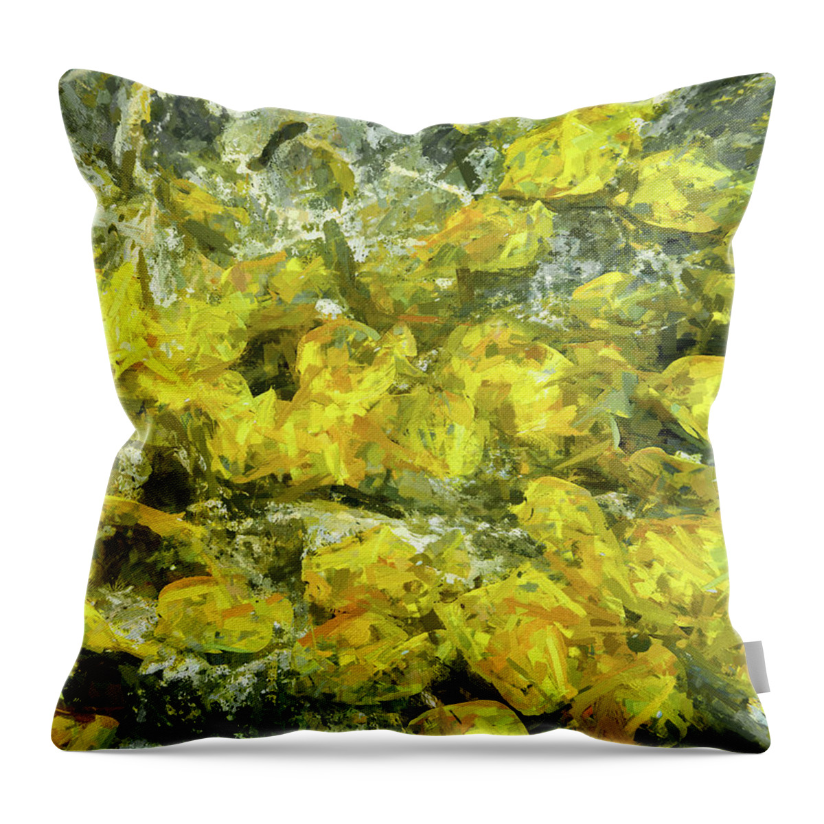 Yellow Tang Throw Pillow featuring the photograph Yellow Tang Expression by Steven Sparks
