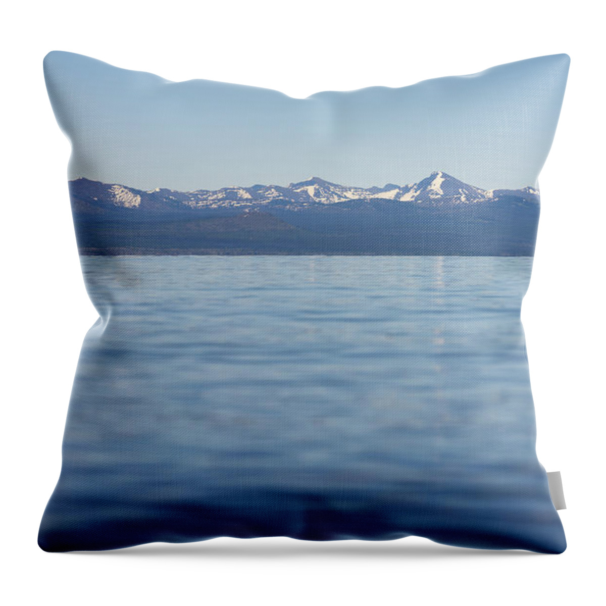 Yellowstone Throw Pillow featuring the photograph Yellowstone Lake Blues by Darren White
