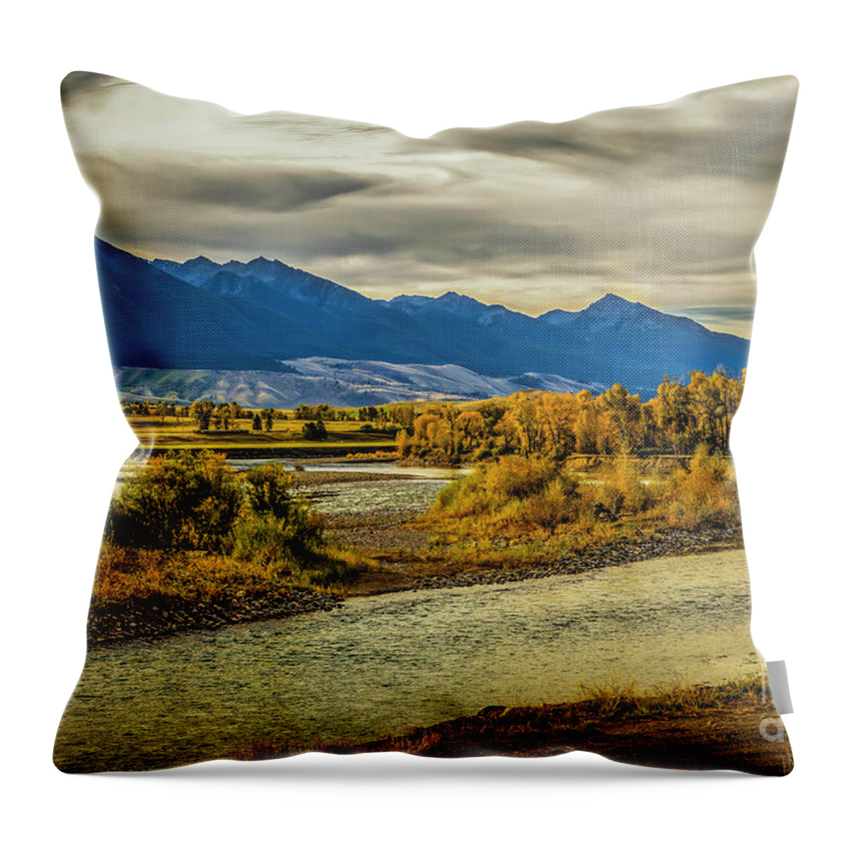 Jon Burch Throw Pillow featuring the photograph Yellowstone Morning by Jon Burch Photography