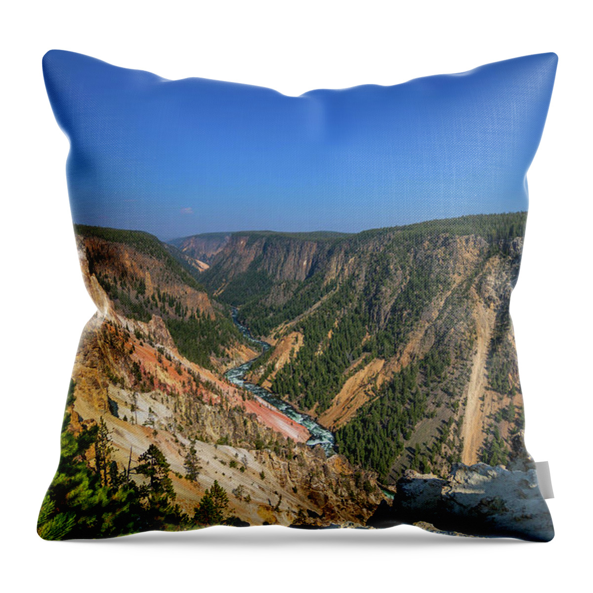 Yellowstone River Throw Pillow featuring the photograph Yellowstone No. 38 by Marisa Geraghty Photography