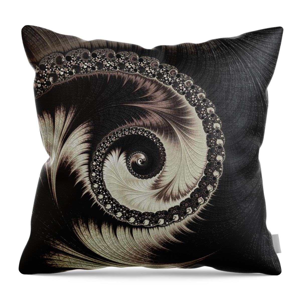 Yin And Yang Throw Pillow featuring the digital art Yin and Yang by Mary Ann Benoit
