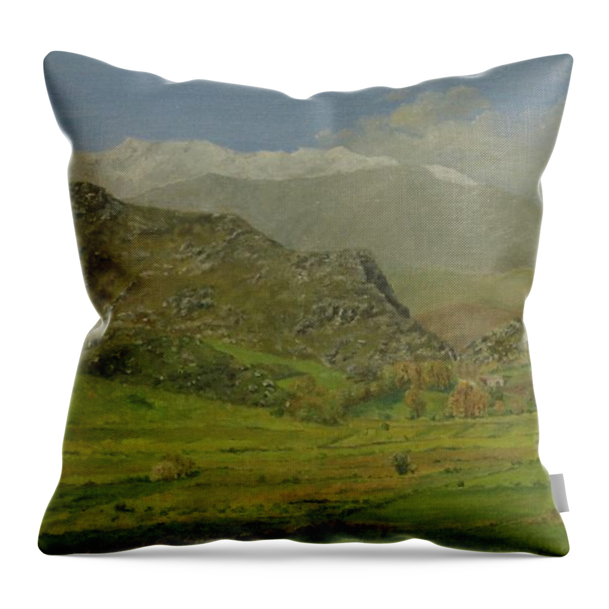 Central Crete Throw Pillow featuring the photograph Yious Kambos view by David Capon