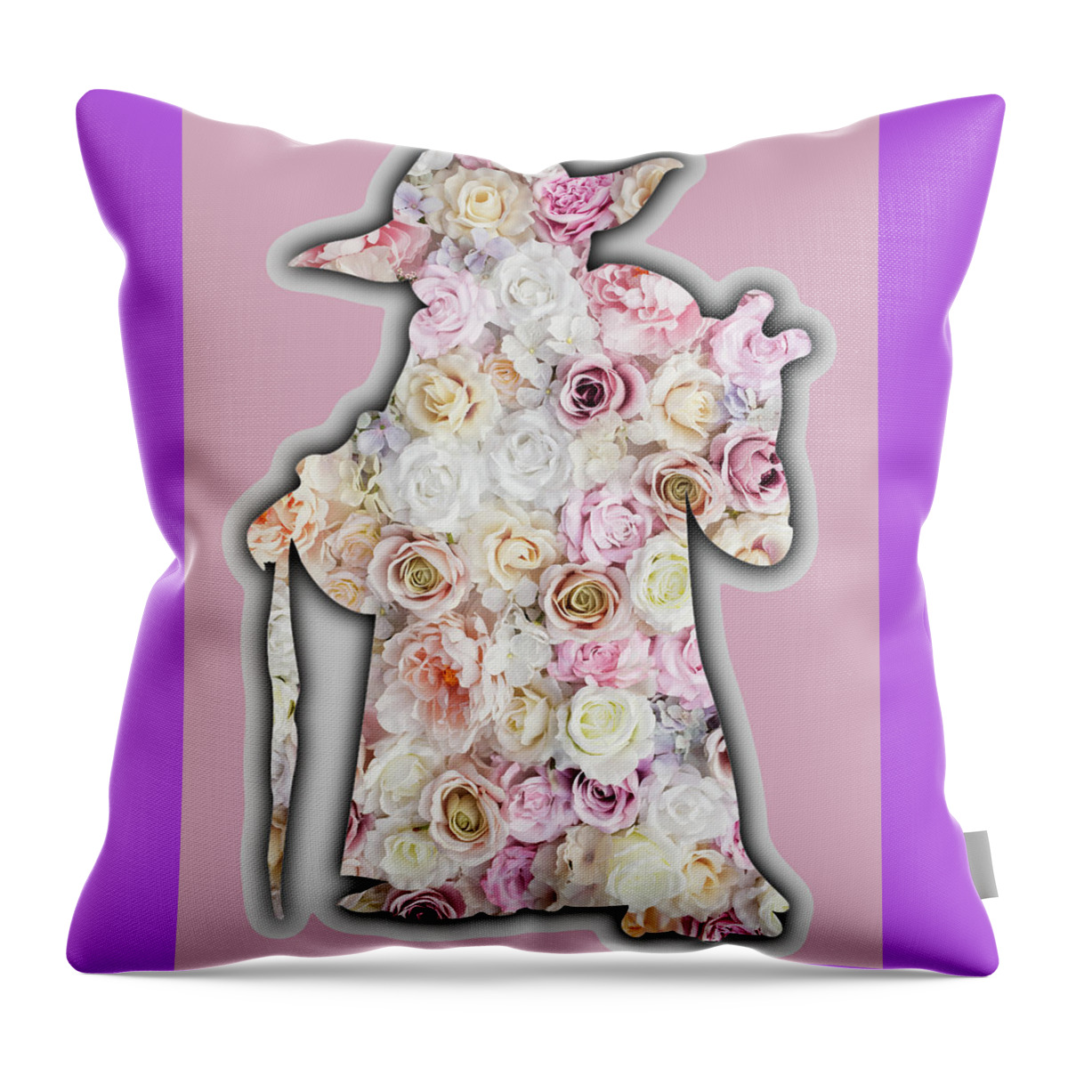 Yoda Throw Pillow featuring the painting Yoda Flower Floral Star Wars by Tony Rubino