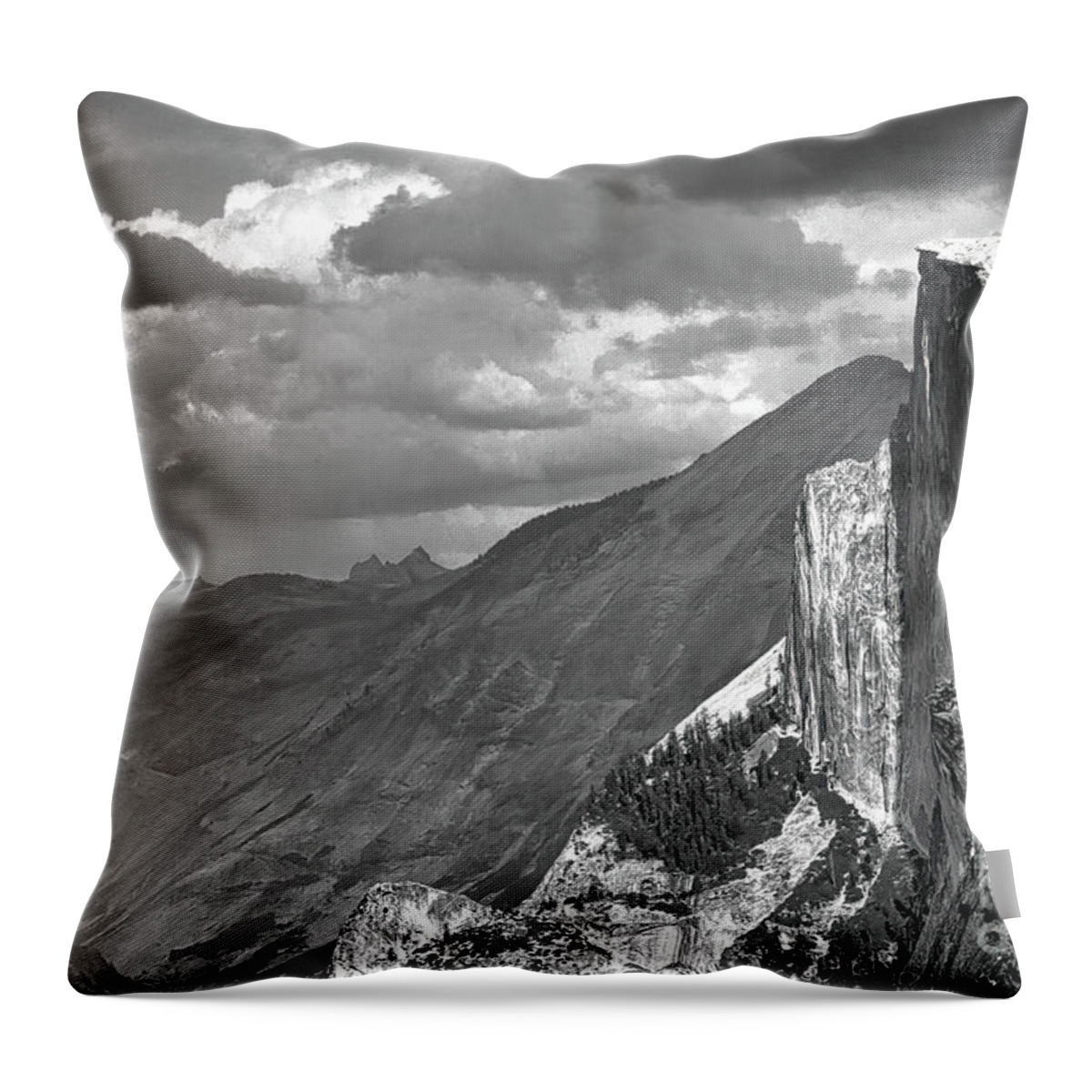 Yosemite Throw Pillow featuring the photograph Yosemite National Park Half Dome UP Close by Chuck Kuhn