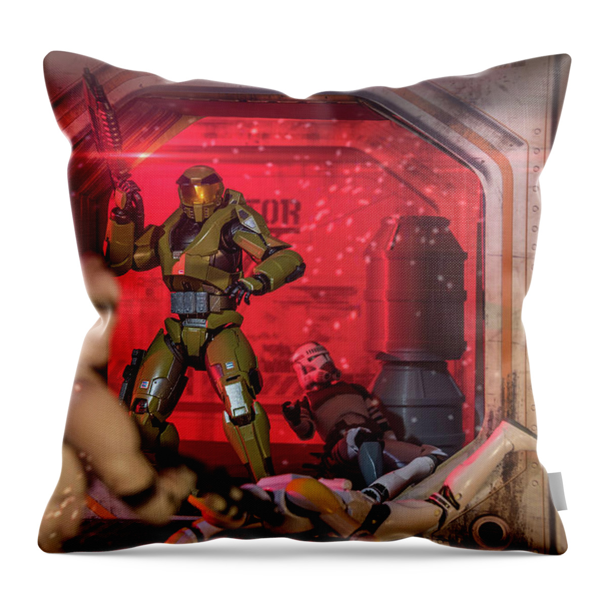 Halo Throw Pillow featuring the photograph You Are Next by Kristopher Schoenleber