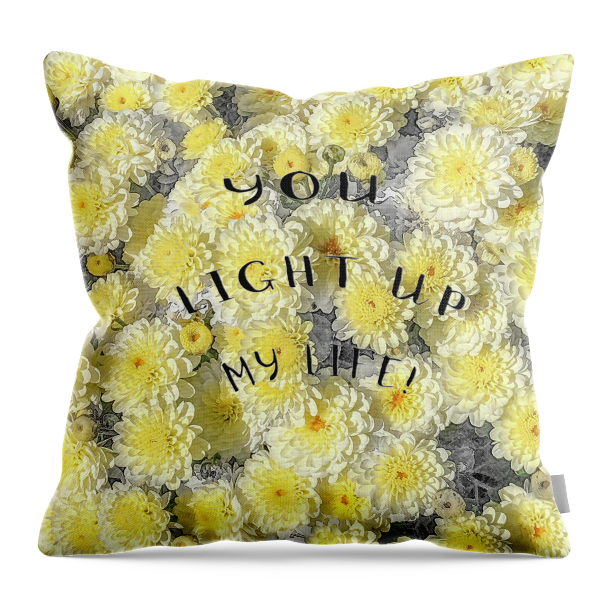 Flower Throw Pillow featuring the photograph You Light Up My Life by Jennifer Grossnickle