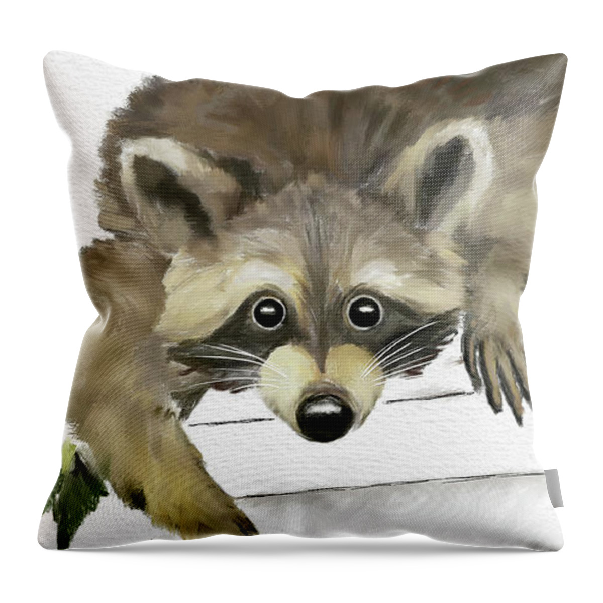 Animal Throw Pillow featuring the digital art You Rascal, You by Lois Bryan