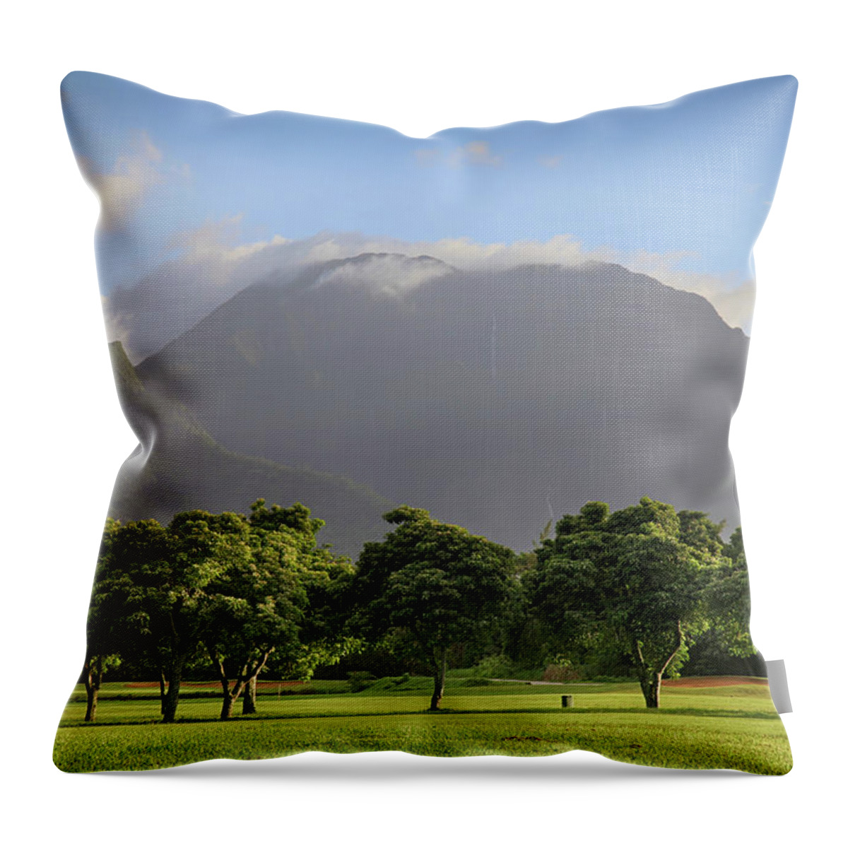 Princeville Makai Golf Club Throw Pillow featuring the photograph You Still Can Touch My Heart by Laurie Search